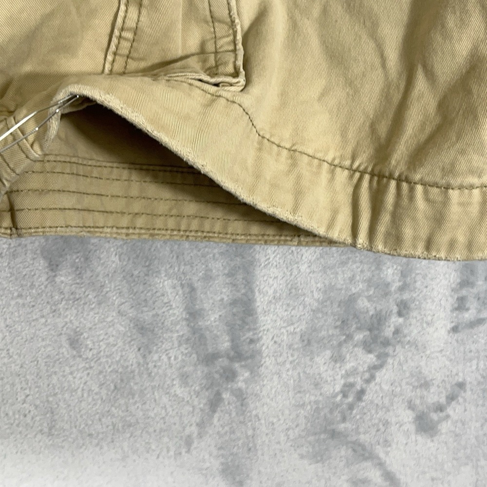Hollister Y2K Cargo Shorts Mens 36 Beige Baggy Khaki Button Fly Canvas Pockets - Picture 3 of 11